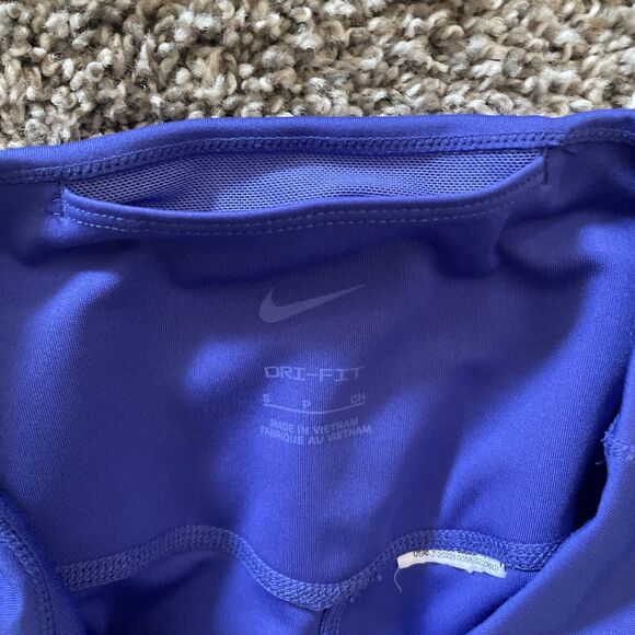 Nike Dri-fit Girls Purple Leggings - Size S - Mesh Ankle Accent - Picture 4 of 4